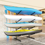 Kayak Storage Rack, Heavy-Duty Metal Kayak Storage Rack Adjustable Freestanding Kayak Stand, Canoe and Paddleboard Kayak Rack for Indoor & Outdoor Use