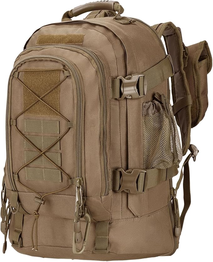 Tactical Backpack Military Hiking Daypack - Molle Backpack for Men 3 Day Assault Pack Bug Out Bag for Camping Travel Army Hunting Gym Rucksack Survival (Coyote)
