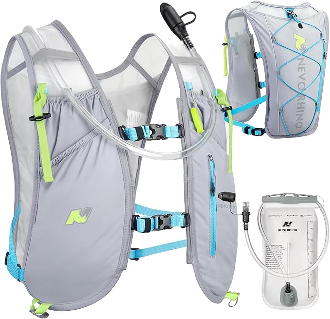 Waterproof Running Vest, 5.5L Breathable Running Hydration Vest with 1.5L Water Bladder, Water Vest for Hiking, Trail Marathon Race, Ideal for Women and Men