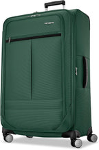Samsonite Soft-Sided 29-Inch Lightweight Large Checked Expandable Element Suitcase: Durable, 360° Spinner Wheels, Adjustable Telescopic Handle, 2 Front & 1 Side Pocket- Deep Green