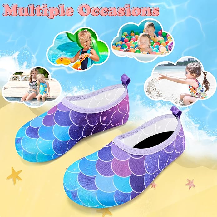 Deevike Kids Water Shoes Boys Grils Barefoot Quick Dry Aqua Socks Beach Shoes for Toddler Sports Swim Surf Outdoor Walking