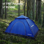 1/2/3/4 Person Tents Waterproof&Windproof Family Tents Camping-Tent,Lightweight Portable Pop Up Tent for Camping,Hiking,Mountaineering or Beach Easy to Set Up Adventures Carry Bag