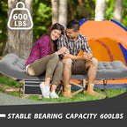 Folding Camping Cot for Sleeping, Portable Cots for Adults, Heavy Duty Cot Bed 550LBS(Max Load), Extra Wider Cots with Large Pocket for Outdoor, Office, Beach