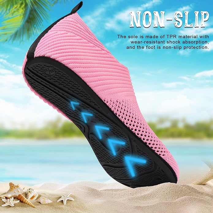 ANLUKE Womens Mens Water Shoes Barefoot Quick-Dry Aqua Socks for Beach Swim Surf Water Sport