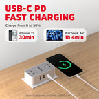 Energizer 4 Pack Fast Charging Multi Plug Wall Outlet Extender - 2 AC Power Outlets, 20W PD Type C, 2 USB A (3.1A Total Output)