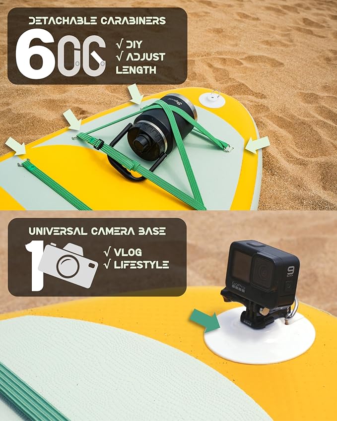 11’x35 Extra Wide Inflatable Paddle Board, 430lb Capacity Stable Paddleboard for Yoga, Stand up Paddle Board for Adults(x3), Full Coverage EVA Deck, 5 Handles, 100L Backpack, All-Round