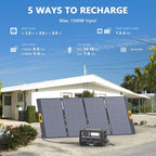 ALLWEI LiFePO4 Portable Power Station 2400W(Surge 4800W) with 1x 400W Solar Panel Included, Fast Charge in 1.5H, 4 AC Outlet, 2048Wh Solar Generator for RV Camping Emergency Outdoor Home Use