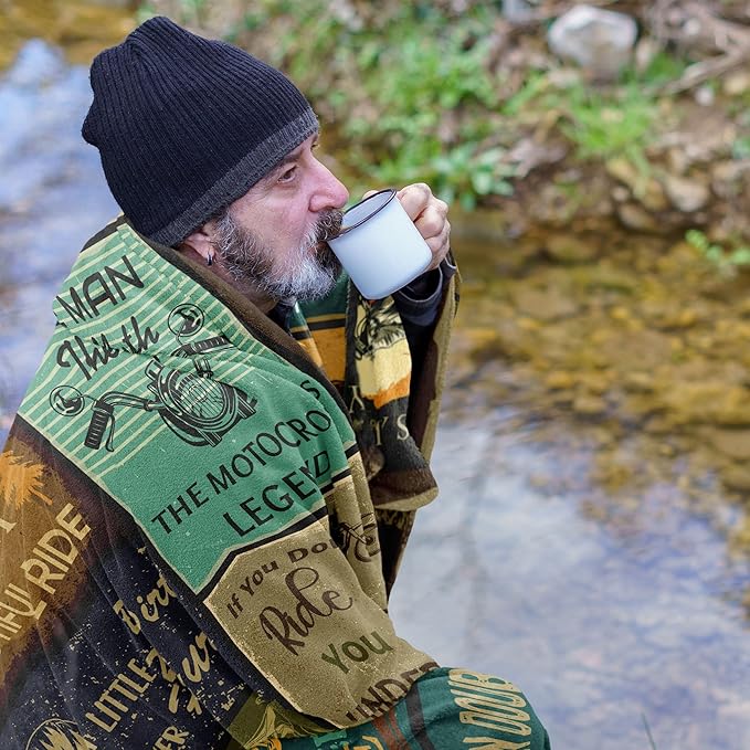 Motorcycle Gifts for Men, Harley Davidson Gifts for Men, Motorcycle Blanket 60"x50", Best for Motorcycle Riders/Lovers/Enthusiasts