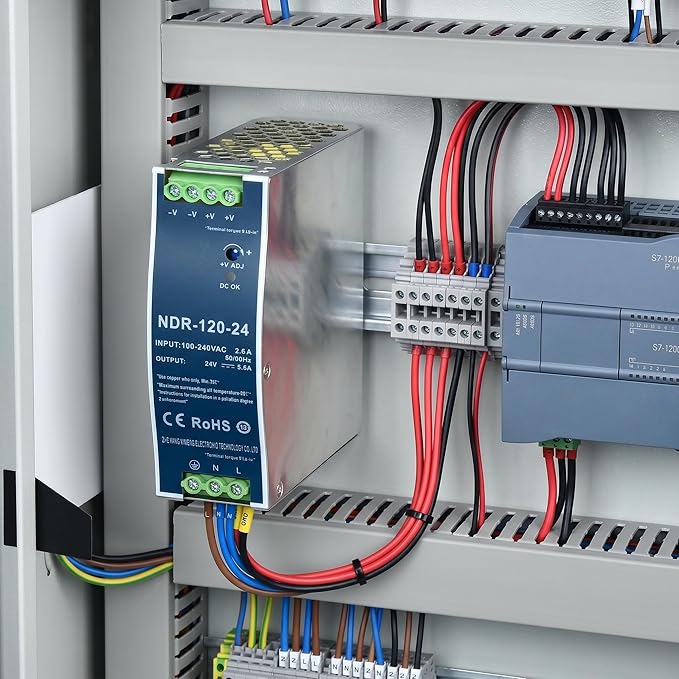 12VDC Power Supply NDR 120W DIN Rail Power Supply Switch Switching Converter DC (Input 100-240VAC Output 12VDC 50/60HZ 12V 10A)