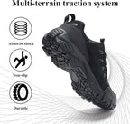 SHULOOK Men's Waterproof Hiking Shoes Lightweight Anti Slip Outdoor Ankle Boots Breathable Hike Trekking Trails Shoe