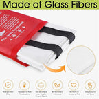 Fire Blanket for Kitchen Home Emergency - Fiberglass Blankets Fire Survival Suspension Flames Retardant Extinguisher Great for Stove Car Garage Office Camping Caravan BBQ Safety (4-Pack)