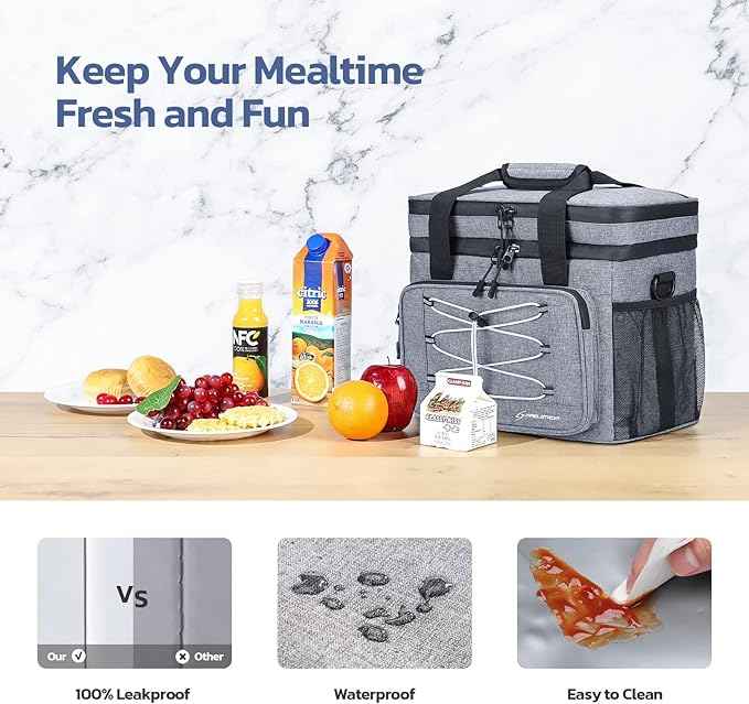 Maelstrom Collapsible Soft Cooler Bag, 24/30/60/75 Cans Beach Cooler, Ice Chest, Leakproof & Portable for Beach, Camping, Road Trips & Grocery Shopping