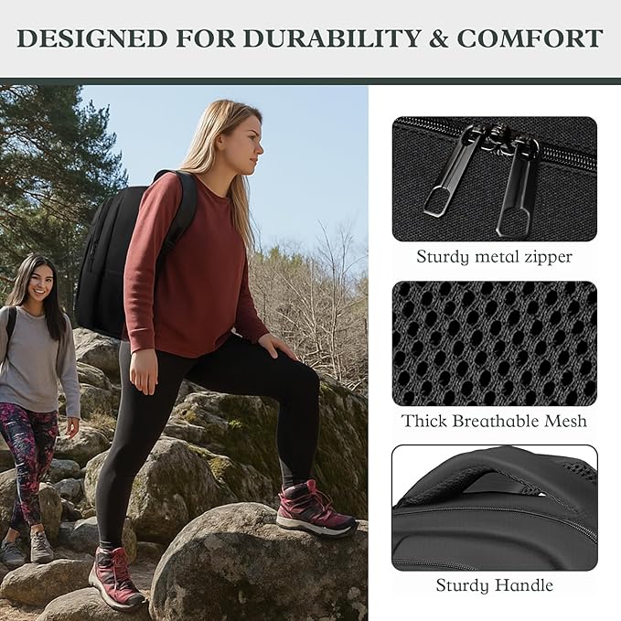 Extra Large Laptop Backpack, 18.4 Inch Travel Backpack, Big Sturdy TSA-Friendly College Computer Bag, Gifts for Men & Women Him Men Women, Black