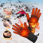 Heated Gloves for Men Women Rechargeable Waterproof Electric Motorcycle Gloves for SKI Snowboard Camping Hiking Camping