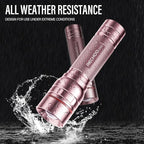 Rechargeable Flashlights High Lumens, G1000 Super Bright Flash Light Pink, Small Zoomable LED Flashlight with 3 Lighting Modes, Portable Tactical Flashlight for Camping Essentials, Gift for Women