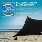Neso Gigante - Portable Beach Tent - Ideal to Enjoy with Family and Friends - UPF 50+, Water-Resistant, and Lightweight - Black, 11' x 11'