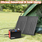 Takki 111Wh Portable Solar Generator Power Station with 21W Foldable Solar Panel, 120W Peak Solar Charger Power Bank with 110V AC DC USB Ports for Camping Emergency Outdoor Home Use