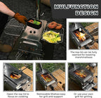 KingCamp Hot Tent Stove, Foldable Camping Stove with Large Firebox, 5.6ft Winter Camping Stove for Tent, Shelter, Cabin Heating, With Chimney Pipes, Heat Resistant Glass & Gloves for Outdoor