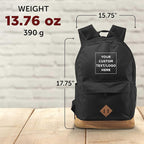 DISCOUNT PROMOS Custom Multipurpose Laptop Backpacks Set of 10/40/80, Personalized Bulk Pack - Lots of Features for Everyday Use, Perfect for Employess, Businessman - Black