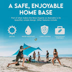Neso Gigante - Portable Beach Tent - Ideal to Enjoy with Family and Friends - UPF 50+, Water-Resistant, and Lightweight - Teal, 11' x 11'