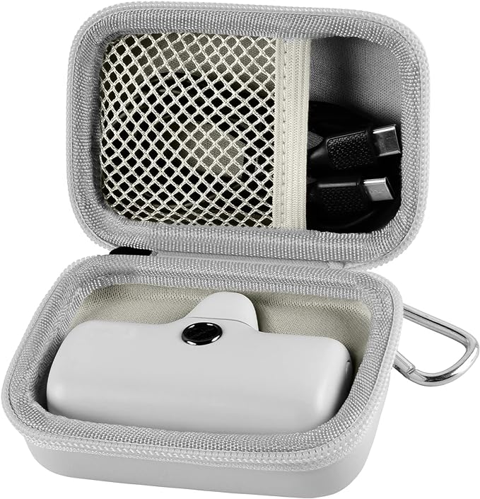 Portable Charger Power Bank Case for Swyop/for Feob/for Charmast/for JEJILL/for LanLuk/for VEGER/for iWALK/for Taegila/for Kuulaa and More Small Charging Battery Pack - Bag Only (White)