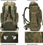 Hiking Backpack for Men 70L/100L Camping Backpack Military Rucksack Molle 3 Days Assault Pack for Climbing