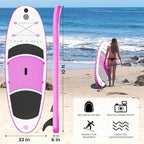 Crew Axel Inflatable Paddle Board 10’33’6” Extra Wide & Lightweight (18lb) Paddle Board – Premium SUP Set Includes 2 Bags, Floating Paddle, Camera Mount, 3 Fins, Dual Pump Kit