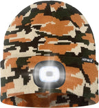 ATNKE LED Lighted Beanie Hat,USB Rechargeable 4 LED Running Headlamp Bright Cap with The Light Gifts for Men and Women