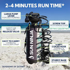 SUN NINJA Portable Shower, Camping Shower with 7 Mode Shower Head, Neoprene Cover Helps Keep Water Warm, High Pressure Hose, Easy to Carry