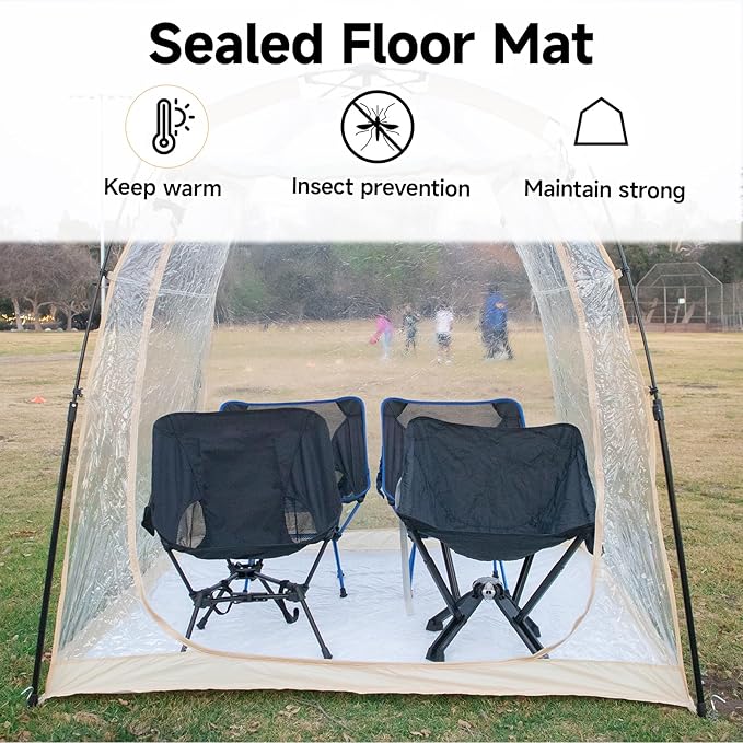 All Weather Proof Pod Sports Pod,540°View Weather Tent,1-4 Person Instant Tent with Sealed Floor,Outdoor Screen House with Carrying Bag,Screen Room for Sport Event,Camping,Fishing
