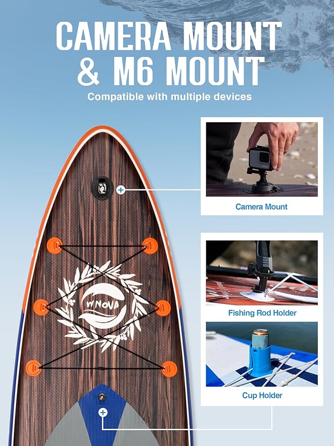 11'6"x35" Extra Wide Stand Up Paddle Board Inflatable for All Levels, 430LBS Capacity SUP Paddleboard with Complete Accessories, Double Acton Pump, Blow Up Paddle Board for Family