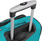 SwissGear Sion Softside Expandable Luggage – Medium Checked Suitcase with 360 Degree Wheels & Retractable Handle – 25 Inch, Perfect for 1-7 Night Trips – Teal