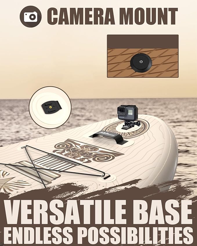 ABBOARD Inflatable Stand Up Paddle Boards - Extra Wide Fishing Paddleboard,Cool Design, Ultra Stable Standup SUP,15 D-Rings, 5 Handles,Camera Mount,100L Backpack, 10L Dry Bag,Youth/Adults