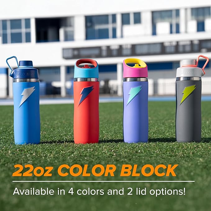 Gatorade 'Overtime' 22oz Stainless Steel Water Bottle, Twist Cap, Royal Blue/Navy