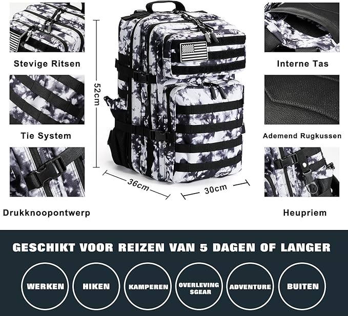 Professional Survival Gear Set - First Aid Kit and Large Camping Backpack, Camping Equipment for Adventure Outdoor Hiking Adventurers