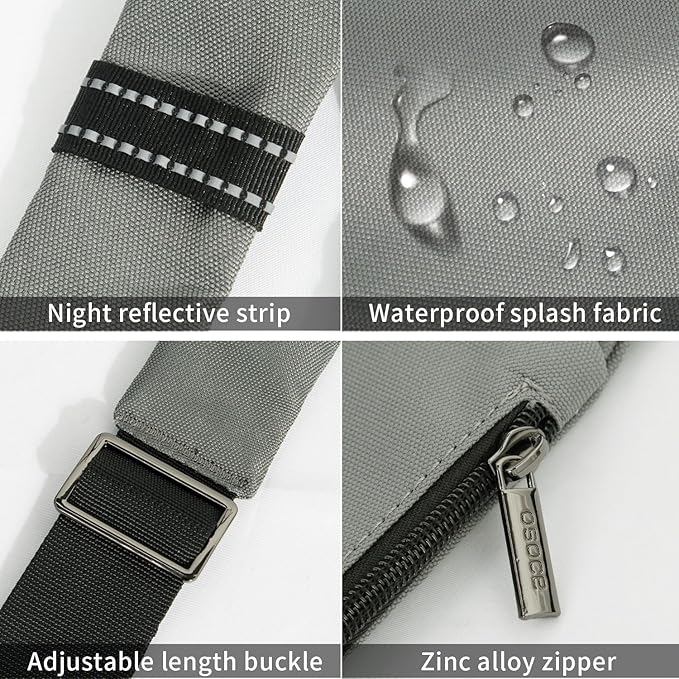 Travel Sling Bag with RFID Pocket, Anti Theft Crossbody Bag for Women Men Casual Chest Outdoor Shoulder Hiking Bag