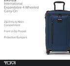TUMI - Aerotour 4 Wheel Expandable Luggage - Men's and Women's Lightweight Business and Leisure Travel Suitcase - 21.75" International Expandable Carry-On, Navy