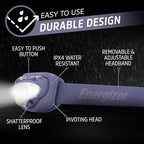 Energizer LED Headlamp PRO (2-Pack), IPX4 Water Resistant Headlamps, High-Performance Head Light for Outdoors, Camping, Running, Storm, Survival LED Light for Emergencies (Batteries Included)