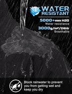 TACVASEN Men's Rain Jacket Lightweight Windbreaker with Hooded Water Resistant Outdoor Raincoat for Hiking Travel Camping