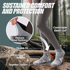 ANTSANG 6 Pairs Merino Wool Ankle Hiking Running Socks Compression Thick Cushion Breathable No Show Socks for Men Women