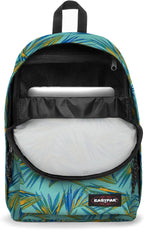EASTPAK Out Of Office – 31L Backpack with Dual Compartments, 16” Laptop Sleeve, Security Pocket, Bottle Holder & Air Mesh Straps, Brize Palm Aqua