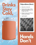 PartyPrints 100 Pack Orange Blank Can Cooler Sleeves, Customizable Bulk Insulated Foam for Beer, Collapsible Plain Drink Holder, Cold Soda Insulator, 12oz Regular, 16oz Tall Cans