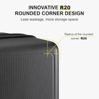 LEVEL8 Carry on Luggage Airline Approved, Small Carry on Suitcases with Wheels, Lightweight Hardside Textured Luggage for Travel, Tsa Approved, 20-Inch, Black