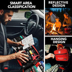 430 Piece First Aid Kit, Well-Organized Premium Waterproof Compact Trauma Medical Kits for Any Emergencies, Ideal for Home, Office, Car, Travel, Outdoor, Camping, Hiking, Boating (Red)