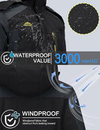 TACVASEN Men's Winter Ski Jacket Waterproof Snow Coats Snowboard Fleece Lining Jacket Warm Parka with Hooded