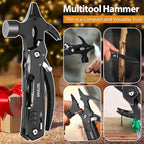 12-in-1 Multitool Hammer with Tactical Knife – Unique Gifts for Men, Dad, Husband – Cool Gadgets for Camping, Hiking, DIY, and Outdoors – Perfect Christmas, Birthday, or Father’s Day Gift
