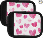 Pink Heart-Shaped Luggage Handle Wrap for Suitcase Luggage Tags Handle Covers Identifiers Soft Decorations Travel Accessories 2 Pack