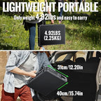 GARLLEN 2ft Folding Camping Table, 3 Adjustable Height Lightweight Folded Picnic Table, Portable Aluminum Grill Table for Camping, BBQ, Outdoor, 22.8" L x 15.7" W, Black