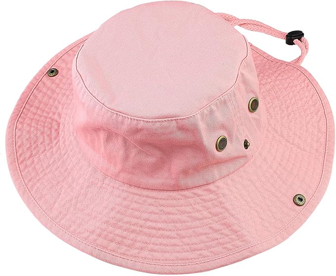 Wide Brim Hiking Fishing Safari Boonie Bucket Hats 100% Cotton UV Sun Protection for Men Women Outdoor Activities