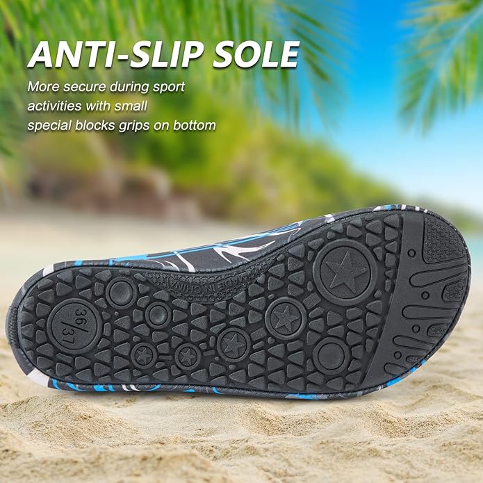 Deevike Water Shoes for Women Men Barefoot Quick-Dry Aqua Socks Slip-on for Beach Swim Surf Yoga Exercise